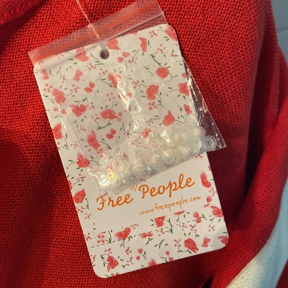 Free People Party Polo Oversized Crop Long Sleeve Top - Picture 9 of 11